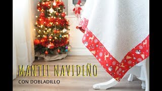 Mantel de Navidad con faldón o dobladillo [upl. by Eckblad]