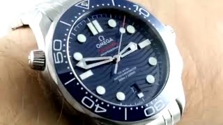 2018 OMEGA SEAMASTER BLUE  BOND Diver 300m Steel 21030422003001 Luxury Watch Review [upl. by Narok]