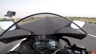 YAMAHA R15 V3 TOP SPEED 158 KMPH WAIT WHAT [upl. by Airdua]