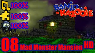 Banjo Kazooie HD 100 Walkthrough Part 8  Mad Monster Mansion [upl. by Kabab]