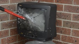 Smashing a Samsung TV348 CRT Television [upl. by Assele]