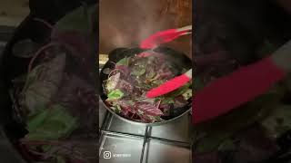 Red Amaranth Stirfry ASMR [upl. by Uird]