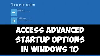 3 methods to access Advanced Startup Options in Windows 10 [upl. by Anale]