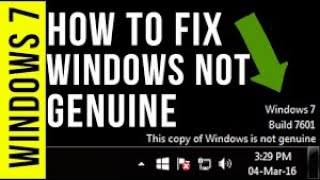 How to fix Windows 7 Not Genuine Error build 7600  7601 [upl. by Blaise]