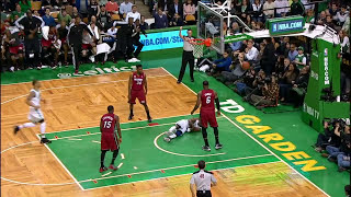 LeBron James MONSTER alleyoop slam vs Celtics [upl. by Harlene886]