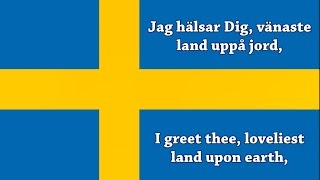 National anthem of Sweden  Sveriges nationalsång ENSE lyrics [upl. by Areek]