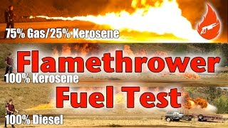 Flamethrower Fuel Test How to Make A Flamethrower [upl. by Aronos]