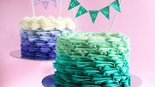 Buttercream Ombre Cake Tutorial [upl. by Bolte770]