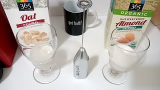 Oat Milk vs Almond Milk part 2 Frothing Test [upl. by Pietrek]