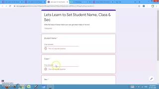 How to set Student Name Class amp Sec in Google Forms by Mr Tausif Shaikh [upl. by Etnelav]