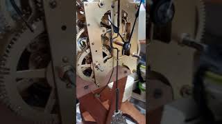 Ansonia clock movement pendulum wobble problem [upl. by Nosilla]