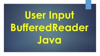 User Input using BufferedReader [upl. by Omissam675]