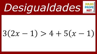 Desigualdades o inecuaciones lineales  Ej 1 [upl. by Eeliah]