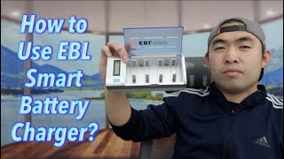 How to Use EBL Smart Battery Charger [upl. by Einnalem]