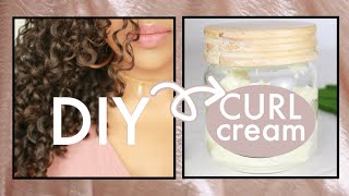 Homemade Curl Cream HEALTHY CURLY HAIR  Natural DIY [upl. by Monto114]