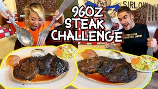 BIGGEST STEAK IN TEXAS CHALLENGE 85oz Steak in Relay Station in Plantersville TX RainaisCrazy [upl. by Casar]