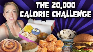 THE 20000 CALORIE CHALLENGE  MASSIVE CHEAT DAY [upl. by Schreibe612]