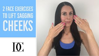 2 Face Exercises To Lift Sagging Cheeks [upl. by Durward1]