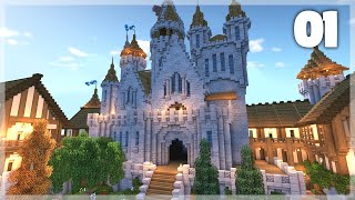 Minecraft How to Build a Medieval Castle  Huge Medieval Castle Tutorial  Part 1 [upl. by Niven]