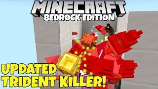 Minecraft Bedrock Updated Trident Killer Tutorial AFK EXP And Looting MCPE Xbox PC PS4 [upl. by Michel]