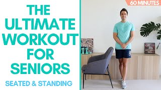 60Minute Senior Full Body Workout Seated amp Standing [upl. by Stalk236]