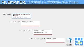 Filemaker leggere la Tessera Sanitaria con un lettore badge Usb [upl. by Eiznil]