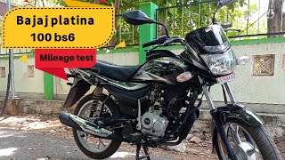 Bajaj platina bs6 mileage test in tamil [upl. by Nosmirc110]