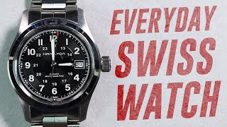 Hamilton Khaki Automatic 38mm Review  Walkthrough An Everyday Swiss Watch [upl. by Namyh947]