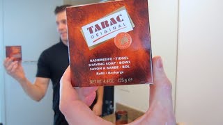 Tabac Shaving Soap  Shave Review [upl. by Llenrup]