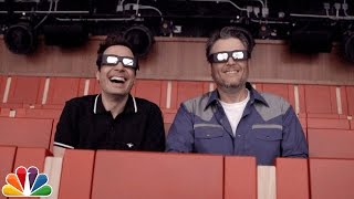 Jimmy Fallon Gives Blake Shelton a Tour of quotRace Through New Yorkquot [upl. by Yrol466]