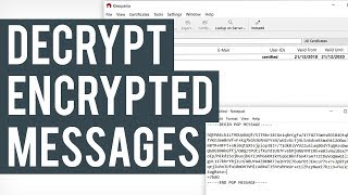 How To Decrypt PGP Messages  gpg4win Kleopatra Tutorial [upl. by Lytton]