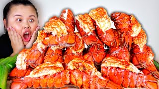 GIANT LOBSTER TAILS SEAFOOD BOIL MUKBANG 먹방 EATING SHOW [upl. by Ralf355]