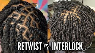 Interlocking vs Retwisting Locs PROS amp CONS  My Entire Experience [upl. by Dweck97]