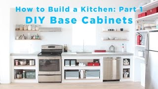 The Total DIY Kitchen Part 1 Base Cabinets [upl. by Ellinehc502]