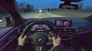 2020 BMW X4 M  POV Night Drive Binaural Audio [upl. by Neitsirhc171]