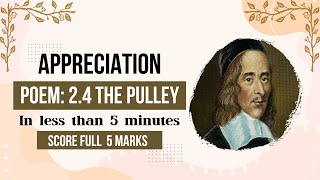 STD10  Poem Appreciation  24 The Pulley [upl. by Aryt87]