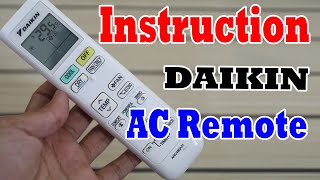 Daikin AC Remote Control Instructions [upl. by Arev]