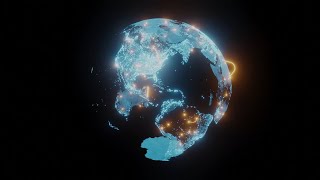 World Connection Animation Earth Spinning Globe Motion Graphics Loop [upl. by Showker]