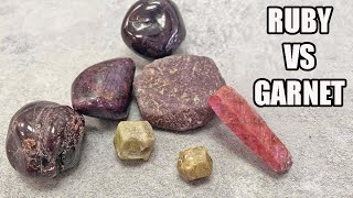 Ruby vs Garnet  How to Identify Ruby and Garnet Stones [upl. by Anemolif614]