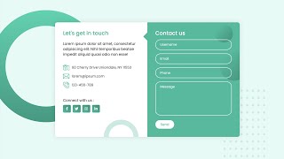 Awesome Contact Form Using HTML amp CSS amp JavaScript [upl. by Bolt209]