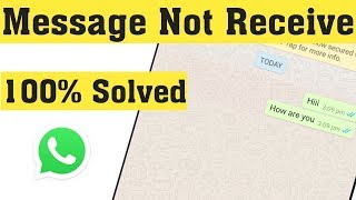 How To Fix Whatsapp Messages Not Receive Problem  Incoming Message Not Receive In Android 2020 [upl. by Acebber]