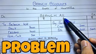 Branch Account  Problem 1  By Saheb Academy [upl. by Couchman390]