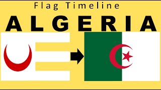 Flag of Algeria  Historical Evolution with the national anthem of Algeria quotKassamanquot [upl. by Avrenim]