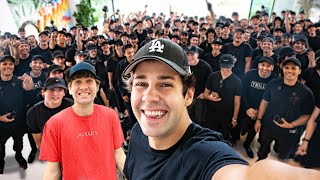 Surprising David Dobrik With 100 David Dobriks [upl. by Ydissahc]