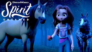 SPIRIT UNTAMED  Lucky Meets Spirits Herd EXCLUSIVE CLIP [upl. by Ambert811]