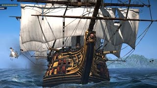 Assassins Creed 4 Black Flag Ship Battle amp Combat with the Pirate King [upl. by Staw]