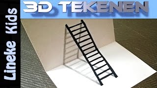 3D LADDER tekenen voor beginners [upl. by Hoyt]