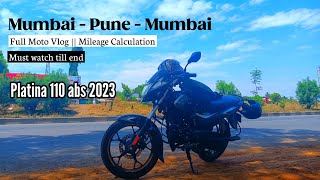 Bajaj Platina 110 abs 2023  Mileage Test  long ride [upl. by Damas566]