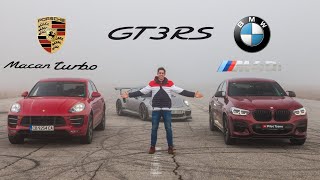 Porsche Macan Turbo vs BMW X4 M40i DRAG RACE  GT3RS BONUS [upl. by Melessa]