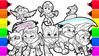 Paw Patrol  Mighty Pups Coloring Pages for Kids [upl. by Ecidnak]